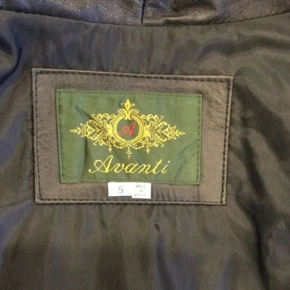 Avanti Women's Black and Brown Leather Jacket - Picture 7 of 8